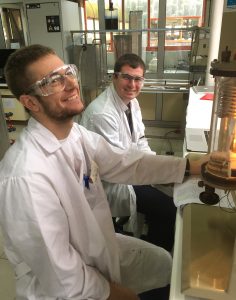 Mahoney and Lentner in Oviedo lab