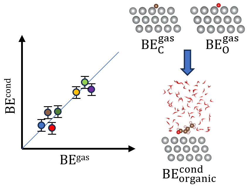 39. Predicting Condensed-Phase Energy Scaling Relations for Crotonaldehyde Hydrogenation on Transition Metal Surfaces